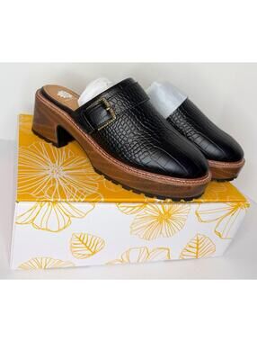 Yellow box Barker Platform Clog Women Size 9.5 NEW